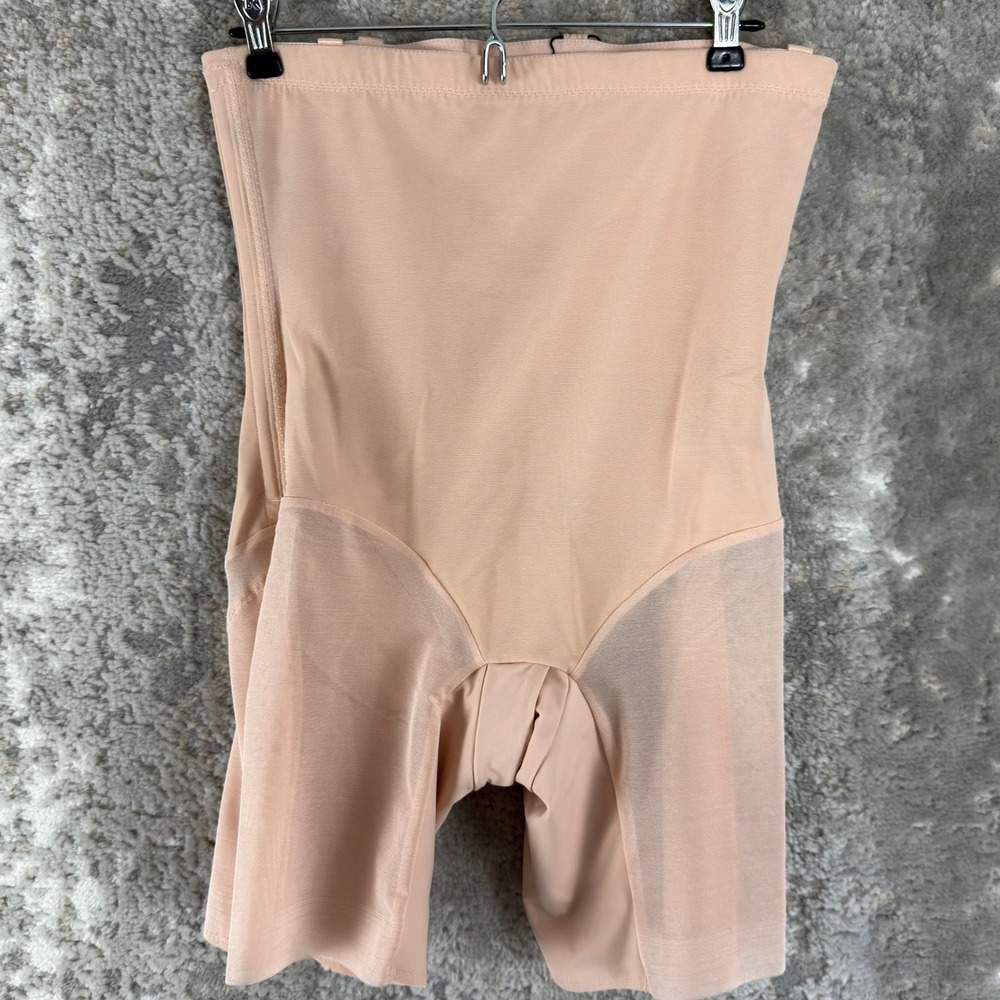 Honey Love Size L High Waisted Mid Thigh Compression Shapewear Shorts Nude Women